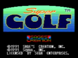 Super Golf title screen for Sega Game Gear